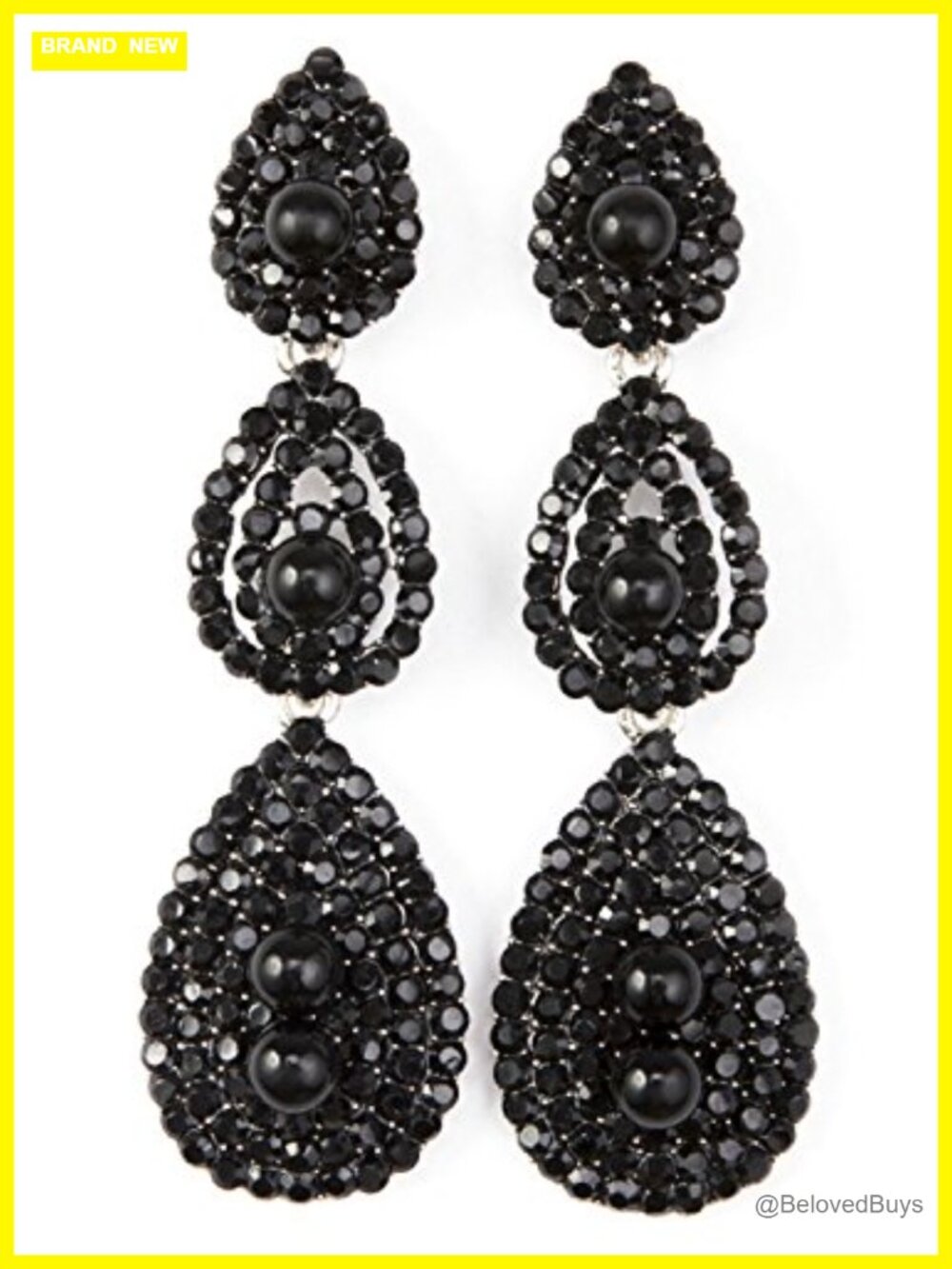 Vintage 1920s Drop Chandelier Earrings Gatsby Flapper Jewelry
